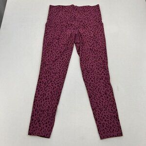 Athleta Women’s Plum Animal Print 7/8 Fitness Leggings Size S